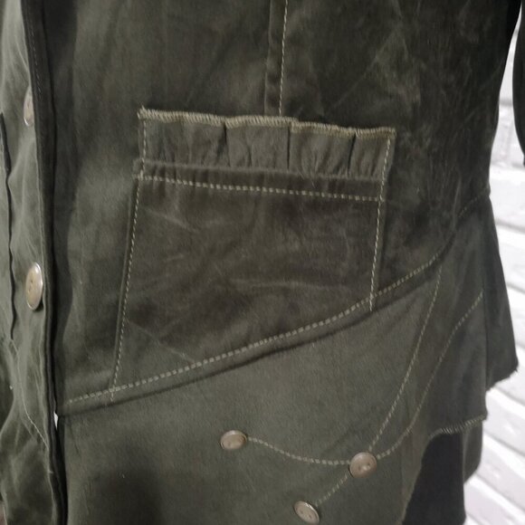 Zoe Ladies Size 14 Dark Green 3 Button Closure Made in Canada Blazer - Picture 7 of 10